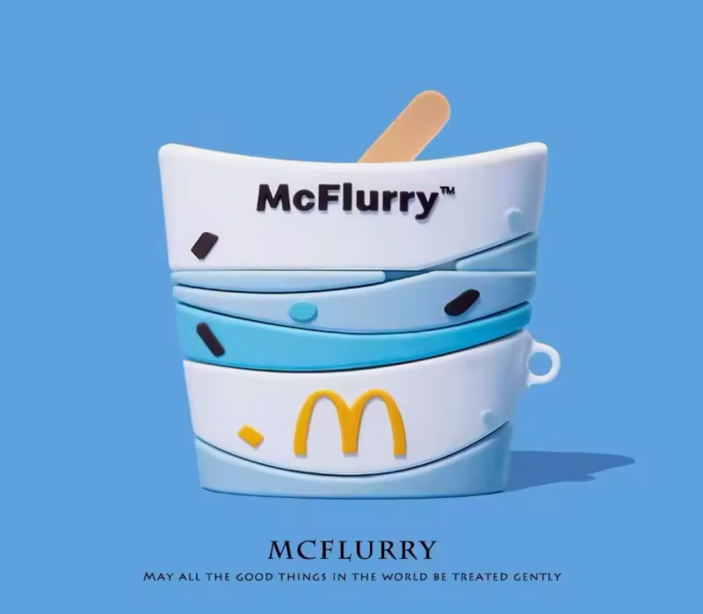 🥤Coque AirPods McDonald’s – Drink & IceCream Edition🍦(blue)