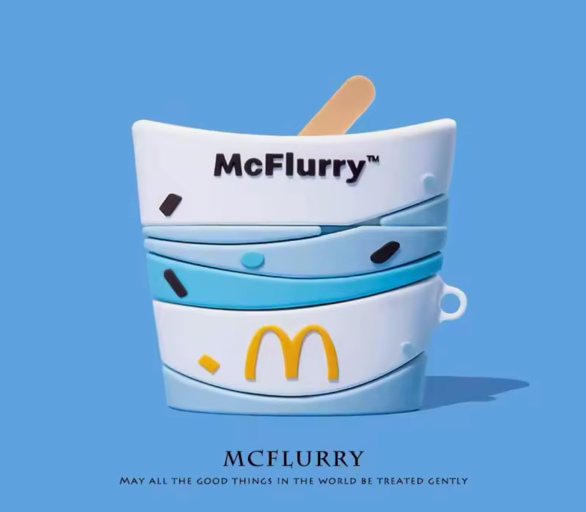 🥤Coque AirPods McDonald’s – Drink & IceCream Edition🍦(blue)