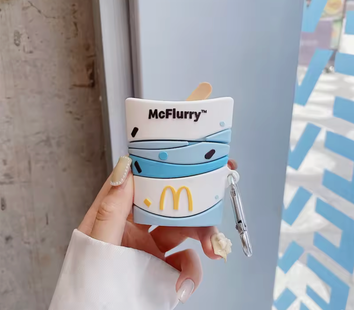 🥤Coque AirPods McDonald’s – Drink & IceCream Edition🍦(blue)
