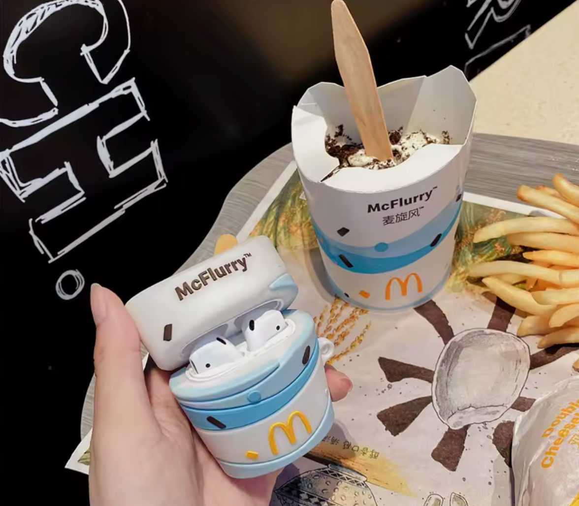 🥤Coque AirPods McDonald’s – Drink & IceCream Edition🍦(blue)
