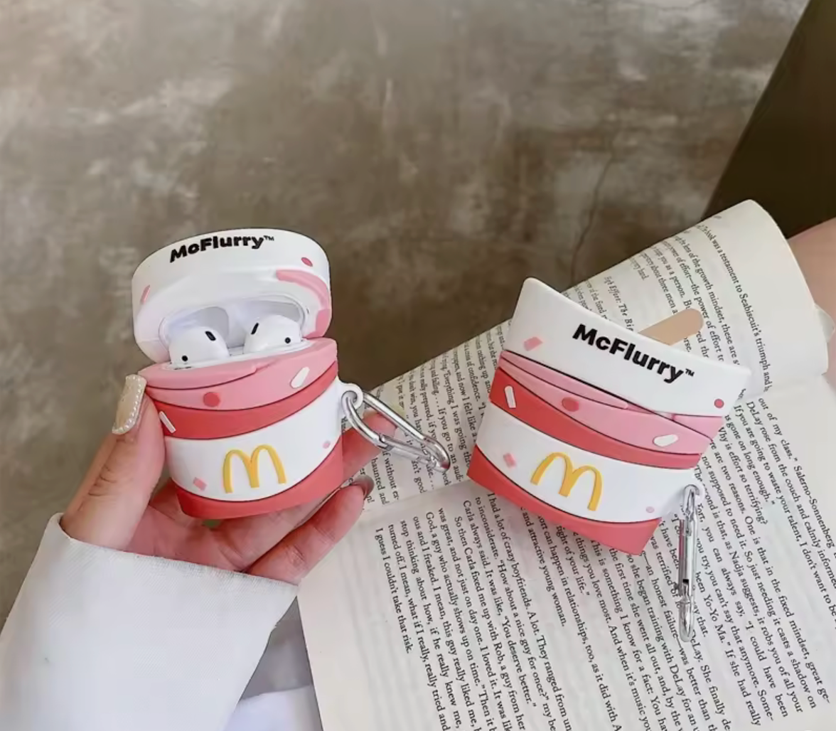 🥤Coque AirPods McDonald’s – Drink & IceCream Edition🍦(pink)