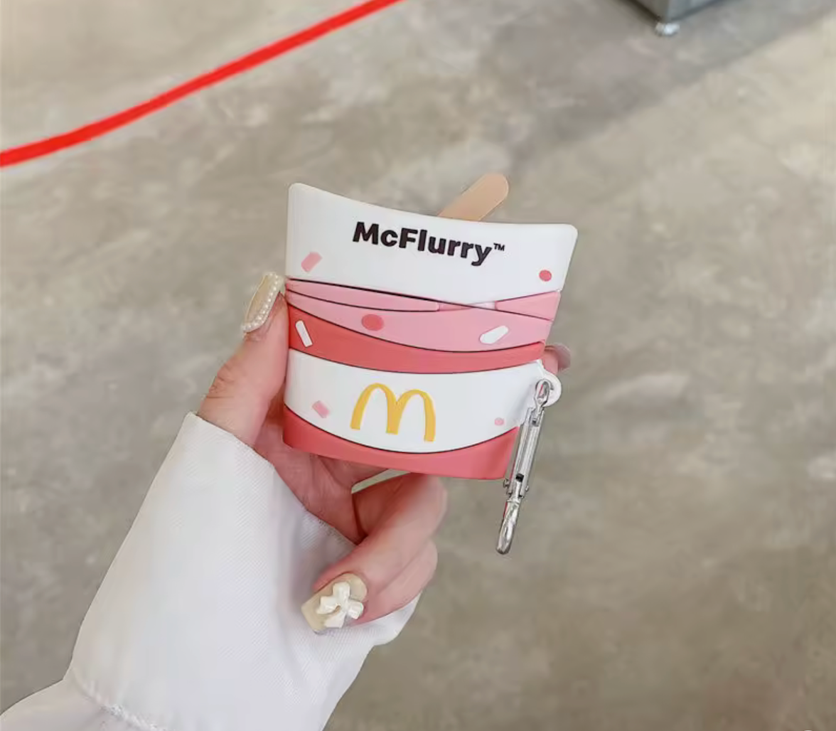 🥤Coque AirPods McDonald’s – Drink & IceCream Edition🍦(pink)