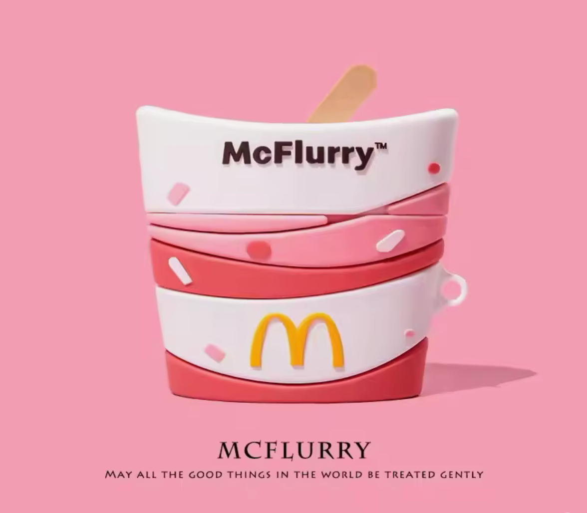 🥤Coque AirPods McDonald’s – Drink & IceCream Edition🍦(pink)
